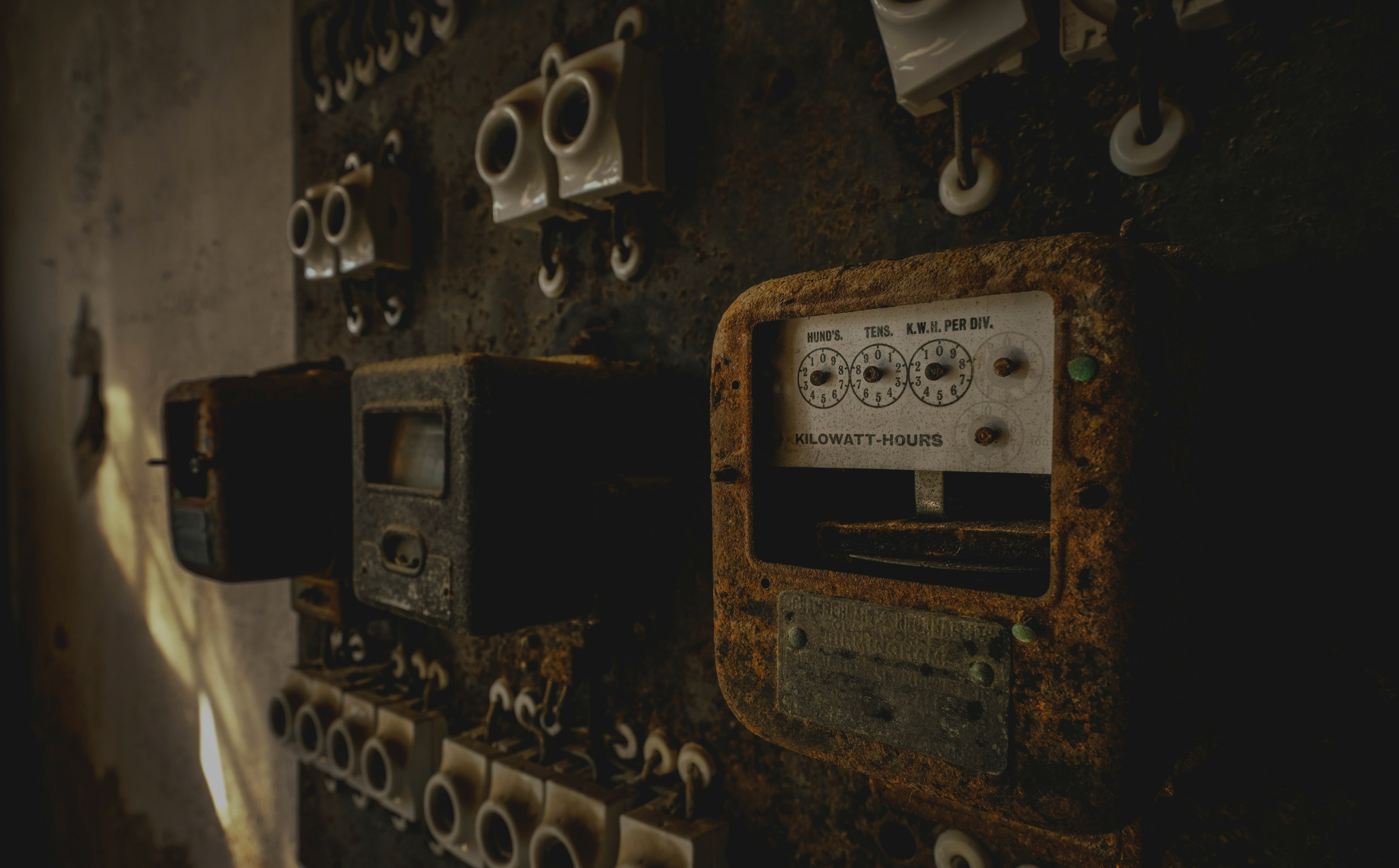 Rustikale elektrische Trafostation